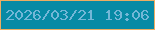 文字の大きさ：4、枠の色：ecad63、背景の色：078aa5、文字の色：73b7d7 無料ブログパーツのブログ時計