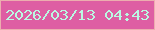 文字の大きさ：2、枠の色：ecadaf、背景の色：de5ea3、文字の色：baf9e2 無料ブログパーツのブログ時計