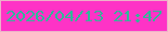 文字の大きさ：3、枠の色：ecb1c9、背景の色：fe33c6、文字の色：32b699 無料ブログパーツのブログ時計