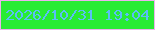 文字の大きさ：3、枠の色：ecb2ee、背景の色：28ec34、文字の色：5bbef6 無料ブログパーツのブログ時計