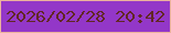 文字の大きさ：4、枠の色：ecb39d、背景の色：9337c8、文字の色：622724 無料ブログパーツのブログ時計