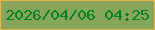 文字の大きさ：4、枠の色：ecb544、背景の色：87a65b、文字の色：028023 無料ブログパーツのブログ時計