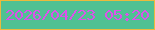文字の大きさ：5、枠の色：ecba3c、背景の色：50c193、文字の色：dc52ea 無料ブログパーツのブログ時計