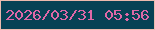 文字の大きさ：5、枠の色：ecbaae、背景の色：064255、文字の色：df68a7 無料ブログパーツのブログ時計