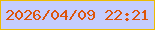文字の大きさ：5、枠の色：ecbb01、背景の色：c5cdfd、文字の色：dd540a 無料ブログパーツのブログ時計