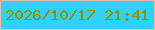文字の大きさ：5、枠の色：ecbbb1、背景の色：2ed3fb、文字の色：958d01 無料ブログパーツのブログ時計