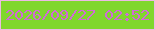 文字の大きさ：2、枠の色：ecbbe3、背景の色：80d72c、文字の色：d16bd6 無料ブログパーツのブログ時計