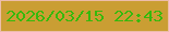 文字の大きさ：1、枠の色：ecbdaa、背景の色：ca9e33、文字の色：36b90c 無料ブログパーツのブログ時計