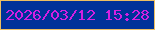 文字の大きさ：4、枠の色：ecbf62、背景の色：003299、文字の色：d320e1 無料ブログパーツのブログ時計