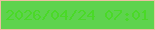 文字の大きさ：3、枠の色：ecbfa3、背景の色：5ed34e、文字の色：4ad928 無料ブログパーツのブログ時計