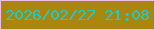 文字の大きさ：2、枠の色：ecbfe6、背景の色：ab860d、文字の色：20caca 無料ブログパーツのブログ時計