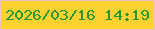 文字の大きさ：3、枠の色：ecc3c8、背景の色：fbd22f、文字の色：259737 無料ブログパーツのブログ時計