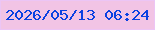 文字の大きさ：2、枠の色：ecc5f5、背景の色：f2c4e5、文字の色：0b41e1 無料ブログパーツのブログ時計