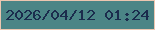 文字の大きさ：1、枠の色：ecc6b0、背景の色：4b8586、文字の色：1b2c4d 無料ブログパーツのブログ時計
