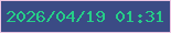 文字の大きさ：5、枠の色：ecc6e3、背景の色：3b4b85、文字の色：26ce88 無料ブログパーツのブログ時計