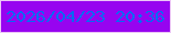 文字の大きさ：3、枠の色：ecc6f6、背景の色：9704f0、文字の色：046bf3 無料ブログパーツのブログ時計