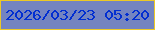 文字の大きさ：5、枠の色：ecc927、背景の色：7484c1、文字の色：012ed1 無料ブログパーツのブログ時計