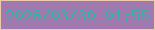 文字の大きさ：4、枠の色：ecc9af、背景の色：a079ae、文字の色：35b4a5 無料ブログパーツのブログ時計