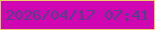 文字の大きさ：2、枠の色：eccc67、背景の色：d106b3、文字の色：4f4386 無料ブログパーツのブログ時計
