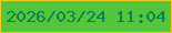 文字の大きさ：2、枠の色：eccd23、背景の色：54c53d、文字の色：07844b 無料ブログパーツのブログ時計