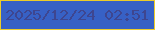 文字の大きさ：5、枠の色：eccd2a、背景の色：3761c5、文字の色：3e4690 無料ブログパーツのブログ時計