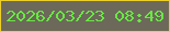 文字の大きさ：3、枠の色：eccf27、背景の色：6c695a、文字の色：68e843 無料ブログパーツのブログ時計