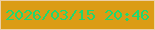 文字の大きさ：1、枠の色：eccfa7、背景の色：db9c15、文字の色：1fd870 無料ブログパーツのブログ時計