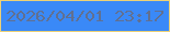文字の大きさ：3、枠の色：ecd176、背景の色：3a89f7、文字の色：617090 無料ブログパーツのブログ時計