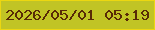 文字の大きさ：4、枠の色：ecd711、背景の色：c1c425、文字の色：582a06 無料ブログパーツのブログ時計