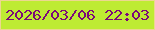 文字の大きさ：5、枠の色：ecd790、背景の色：beeb33、文字の色：7b0a78 無料ブログパーツのブログ時計