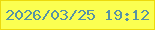 文字の大きさ：2、枠の色：ecd90c、背景の色：fbff51、文字の色：5894a4 無料ブログパーツのブログ時計