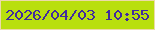 文字の大きさ：2、枠の色：ecdaa9、背景の色：b9df0e、文字の色：412b9e 無料ブログパーツのブログ時計