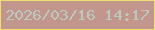 文字の大きさ：4、枠の色：ecde70、背景の色：c2968c、文字の色：bbc9be 無料ブログパーツのブログ時計
