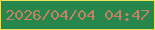 文字の大きさ：1、枠の色：ece157、背景の色：27864b、文字の色：c48262 無料ブログパーツのブログ時計