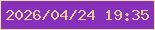 文字の大きさ：5、枠の色：ece19d、背景の色：8630bc、文字の色：e1cb8d 無料ブログパーツのブログ時計
