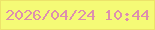 文字の大きさ：2、枠の色：ece36a、背景の色：f5fb76、文字の色：dd90ae 無料ブログパーツのブログ時計