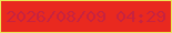 文字の大きさ：1、枠の色：ece656、背景の色：e9291f、文字の色：c8233f 無料ブログパーツのブログ時計