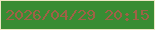 文字の大きさ：3、枠の色：ece7c5、背景の色：388c33、文字の色：9f6146 無料ブログパーツのブログ時計