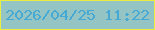 文字の大きさ：2、枠の色：eced41、背景の色：95c4c4、文字の色：46a9d4 無料ブログパーツのブログ時計