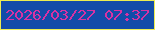 文字の大きさ：3、枠の色：eced52、背景の色：134ca9、文字の色：d732a3 無料ブログパーツのブログ時計
