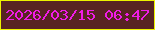 文字の大きさ：4、枠の色：ecf300、背景の色：582422、文字の色：f01ce6 無料ブログパーツのブログ時計