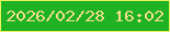 文字の大きさ：3、枠の色：ecf55b、背景の色：1fb223、文字の色：f4de8a 無料ブログパーツのブログ時計