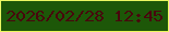 文字の大きさ：1、枠の色：ecf761、背景の色：1d5708、文字の色：48060d 無料ブログパーツのブログ時計