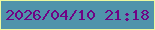 文字の大きさ：3、枠の色：ecf8a0、背景の色：5093ab、文字の色：700385 無料ブログパーツのブログ時計
