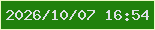文字の大きさ：5、枠の色：ecf8c5、背景の色：21810c、文字の色：dde1e7 無料ブログパーツのブログ時計