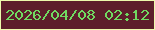 文字の大きさ：4、枠の色：ecfaac、背景の色：5d1e2b、文字の色：70da61 無料ブログパーツのブログ時計