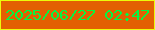 文字の大きさ：3、枠の色：ecfb0c、背景の色：e36002、文字の色：04f643 無料ブログパーツのブログ時計