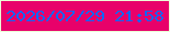 文字の大きさ：5、枠の色：ecfed6、背景の色：e8016a、文字の色：0f66f6 無料ブログパーツのブログ時計