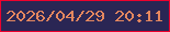 文字の大きさ：3、枠の色：ed022e、背景の色：2a2654、文字の色：e4875f 無料ブログパーツのブログ時計