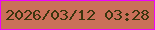 文字の大きさ：5、枠の色：ed05fa、背景の色：ca7059、文字の色：3b350e 無料ブログパーツのブログ時計